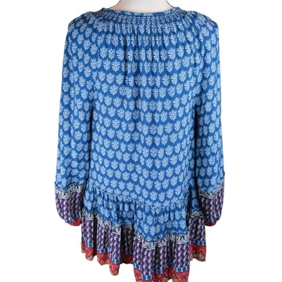 beachlunchlounge Boho Style Mixed Print Tunic Top/Dress, Size Small - Picture 5 of 8